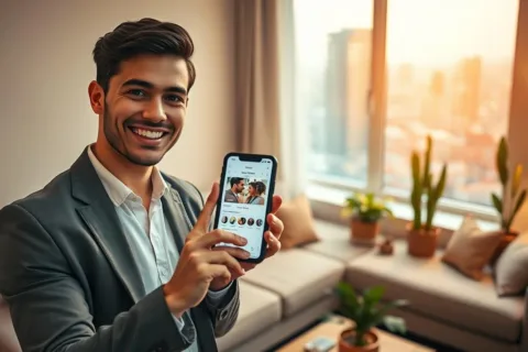 perfil atraente em apps de namoro